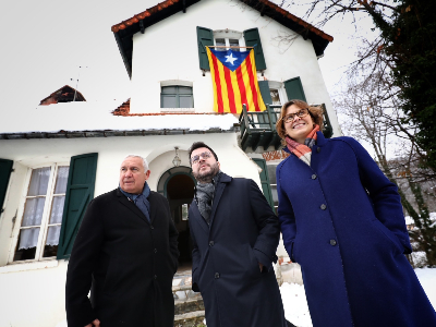 El president i la consellera, durant la visita a la Casa Macià. Autor: Jordi Bedmar