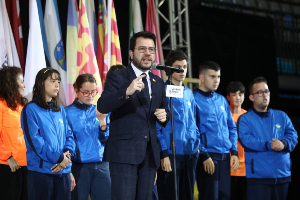 El president Aragonès als Special Olympics de Granollers (foto: Jordi Bedmar)