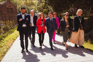 El president Aragonès i el conseller Torrent visiten la 080 Barcelona Fashion Week (Fotografia: Arnau Carbonell)