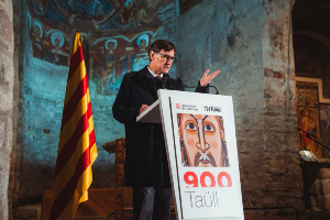 El president, durant la seva intervenció en l'acte. Fotografies: Arnau Carbonell