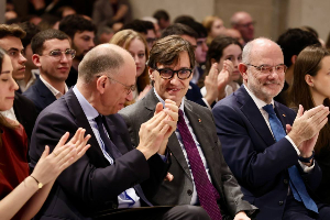 El president amb el conseller Duch i Enrico Letta. Autor: Rubén Moreno El president amb el conseller Duch i Enrico Letta. Autor: Rubén Moreno