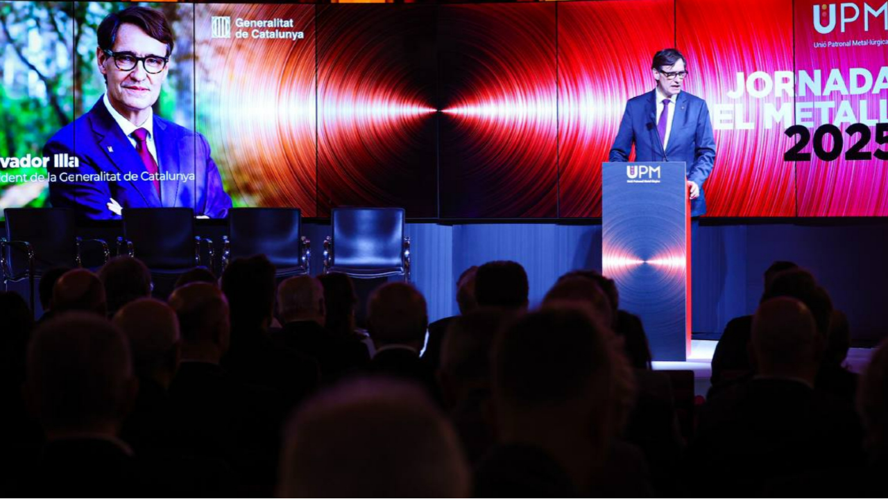  El president de la Generalitat, Salvador Illa, ha participat en  la Jornada de la Unió Patronal Metal·lúrgica